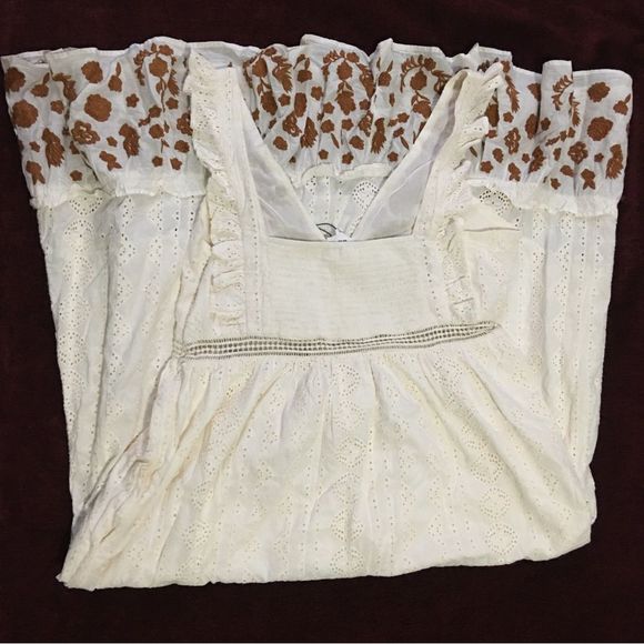 NWT, Anthropologie  Esperanza Embroidered Eyelet Maxi Dress - Picture 8 of 16